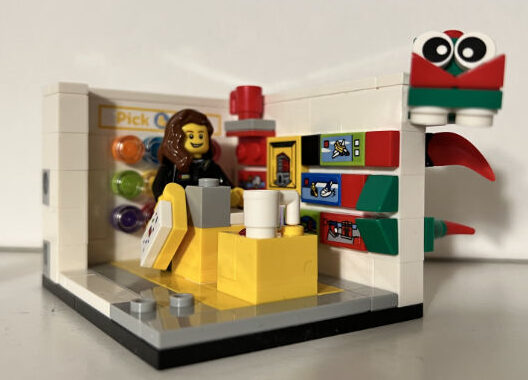 Lego supermarket checkout line